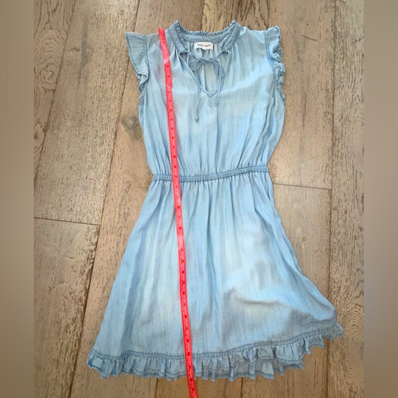 Bella Dahl Ruffle Sleeve Mini Dress Tencel Lycocell small Perennial Blue $165 - Picture 15 of 16